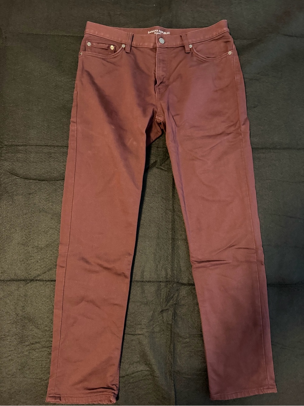 Banana Republic Slim Traveler Jeans - Burgundy - Size 31x30